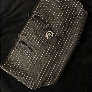 Michael Kors Black Studded Tote